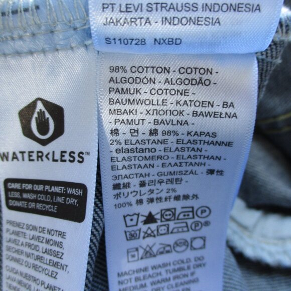 Levis Jacket Mens M Blue Trucker Dark Denim Stretch Western Flap Pockets Unisex - Picture 13 of 15